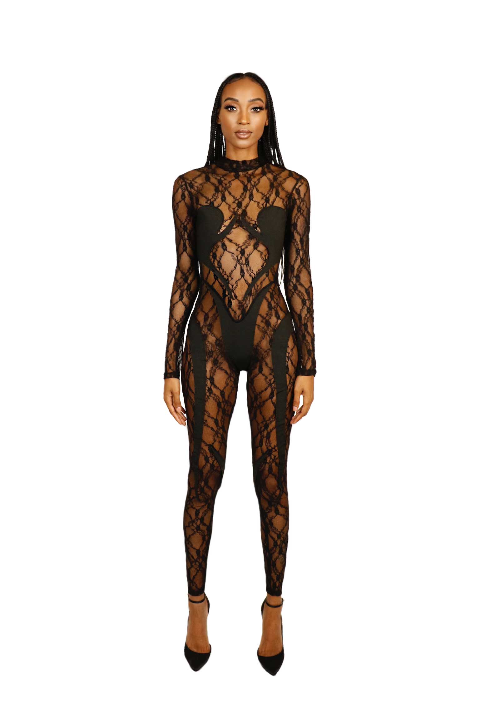 sheer lace catsuit, lace catsuit, lace bodysuit, lace jumpsuit, black lace jumpsuit, black lace bodysuit, black lace playsuit, black lace catsuit, catsuit, black catsuit, black bodysuit, black playsuit, black jumpsuit